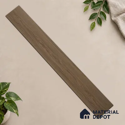 Coffee Wood Look Light Wood Look 4 ft x 7 inch - 5 mm SPC Flooring | SP 00079 | 5-Year Warranty Click-Lock DIY Installation | Suitable For Kitchen, Living Room & Bedroom