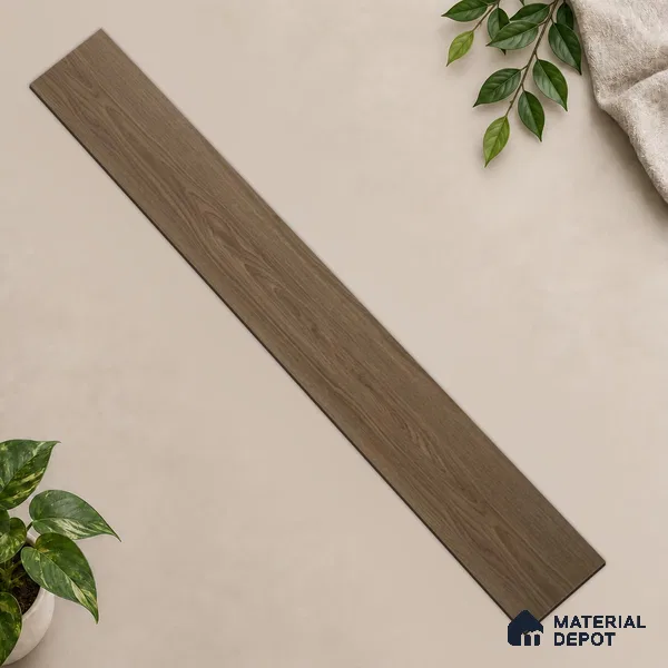 Coffee Wood Look Light Wood Look 4 ft x 7 inch - 5 mm SPC Flooring | SP 00079 | 5-Year Warranty Click-Lock DIY Installation | Suitable For Kitchen, Living Room & Bedroom