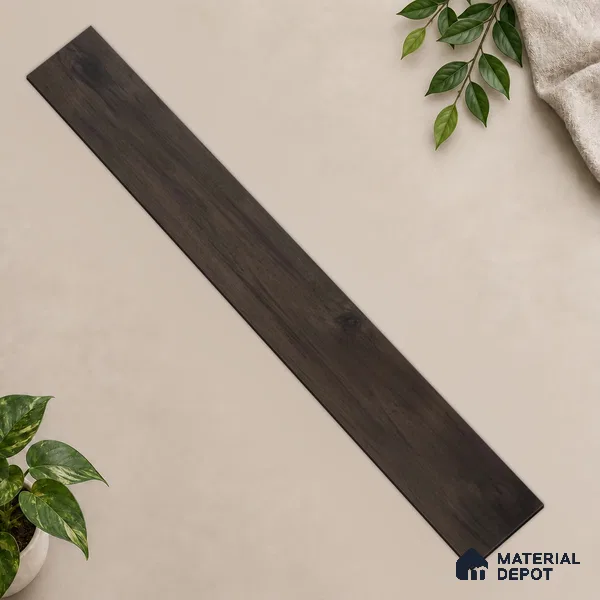Ebony Majestic Dark Wood Look 4 ft x 7 inch - 5 mm SPC Flooring | SP 00086 | 5-Year Warranty Click-Lock DIY Installation | Suitable For Kitchen, Living Room & Bedroom