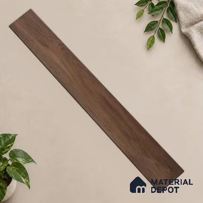 Hickory Haze Dark Wood Look 4 ft x 7 inch - 5 mm SPC Flooring | SP 00085 | 5-Year Warranty Click-Lock DIY Installation | Suitable For Kitchen, Living Room & Bedroom