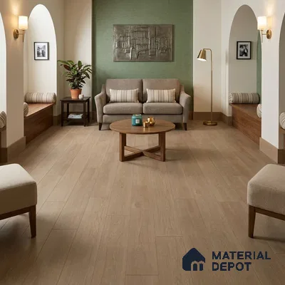 Mapple Hue Light Wood Look 4 ft x 7 inch - 5 mm SPC Flooring | SP 00083 | 5-Year Warranty Click-Lock DIY Installation | Suitable For Kitchen, Living Room & Bedroom
