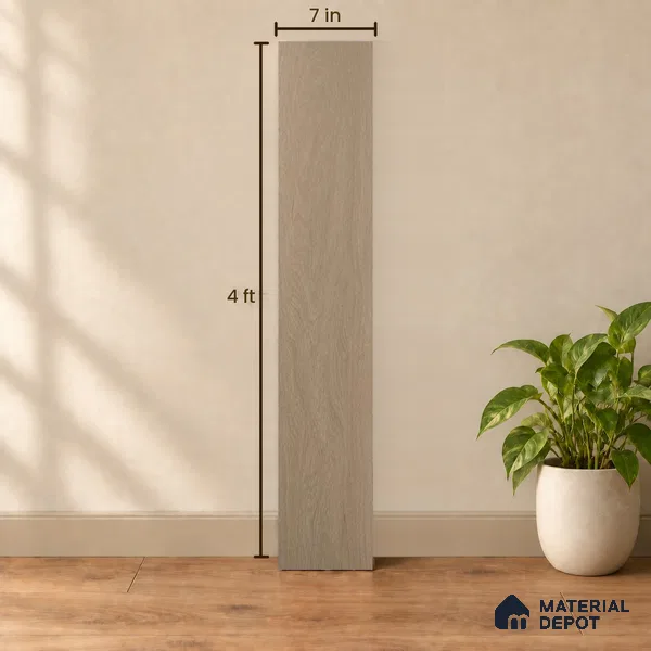 Mapple Hue Light Wood Look 4 ft x 7 inch - 5 mm SPC Flooring | SP 00083 | 5-Year Warranty Click-Lock DIY Installation | Suitable For Kitchen, Living Room & Bedroom