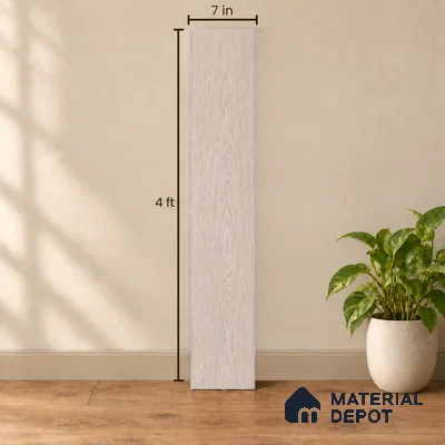 River Oak Grey Wood Look 4 ft x 7 inch - 6 mm SPC Flooring | SP 00126 B | 5-Year Warranty Click-Lock DIY Installation | Suitable For Kitchen, Living Room & Bedroom