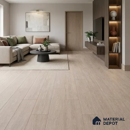 River Oak Grey Wood Look 4 ft x 7 inch - 5 mm SPC Flooring | SP 00126 | 5-Year Warranty Click-Lock DIY Installation | Suitable For Kitchen, Living Room & Bedroom