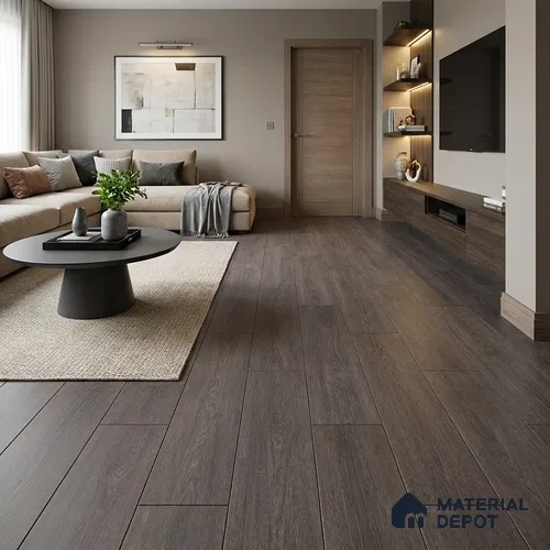 Twilight Grove Dark Wood Look 4 ft x 7 inch - 6 mm SPC Flooring | SP 00125 | 5-Year Warranty Click-Lock DIY Installation | Suitable For Kitchen, Living Room & Bedroom