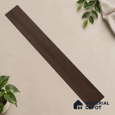Walnut Royale Medium Wood Look 4 ft x 7 inch - 6 mm SPC Flooring | SP 00081 B | 5-Year Warranty Click-Lock DIY Installation | Suitable For Kitchen, Living Room & Bedroom
