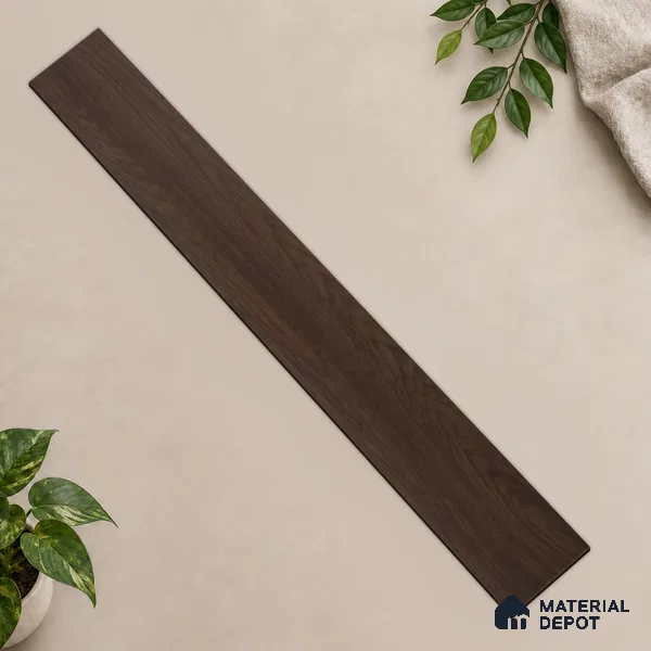 Walnut Royale Medium Wood Look 4 ft x 7 inch - 6 mm SPC Flooring | SP 00081 B | 5-Year Warranty Click-Lock DIY Installation | Suitable For Kitchen, Living Room & Bedroom