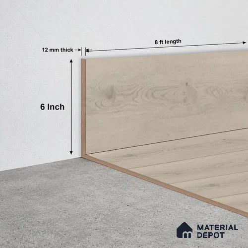 SPC Skirting TF 00413 O |  8 ft x 6 inch  - 12 mm | Compatible for SPC Floor SP 00095