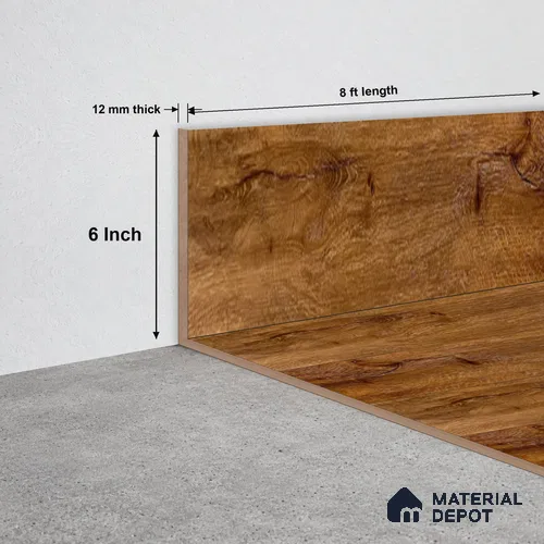 SPC Skirting TF 00393 O |  8 ft x 6 inch  - 12 mm | Compatible for SPC Floor SP 00115