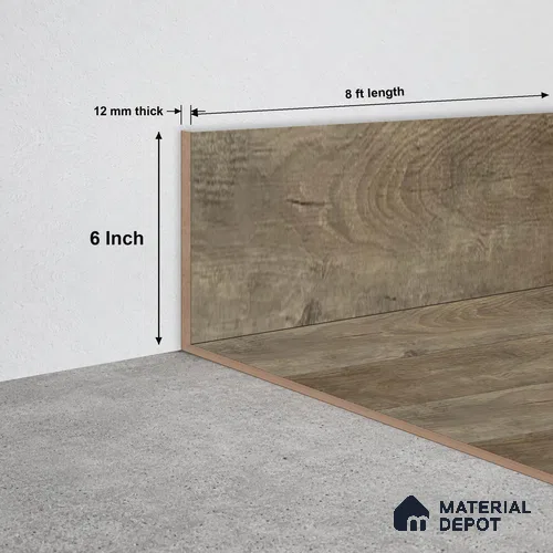 SPC Skirting TF 00402 O | 8 ft x 6 inch - 12 mm | Compatible for SPC Floor SP 00106