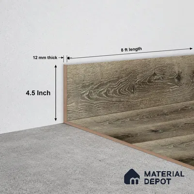 SPC Skirting TF 00406 L |  8 ft x 4.5 inch  - 12 mm | Compatible for SPC Floor SP 00102
