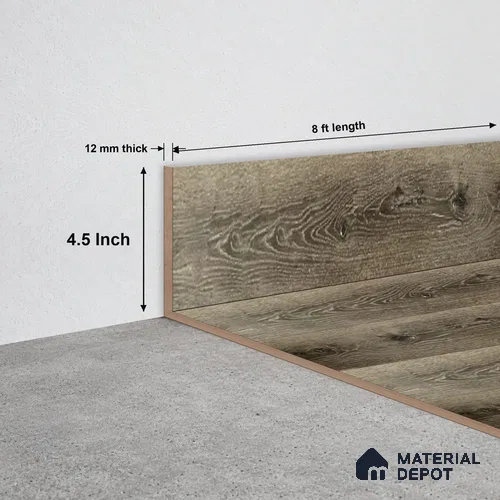 SPC Skirting TF 00406 L |  8 ft x 4.5 inch  - 12 mm | Compatible for SPC Floor SP 00102