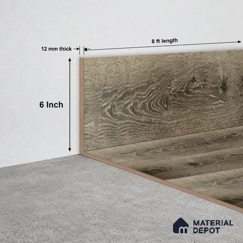 SPC Skirting TF 00406 O |  8 ft x 6 inch  - 12 mm | Compatible for SPC Floor SP 00102
