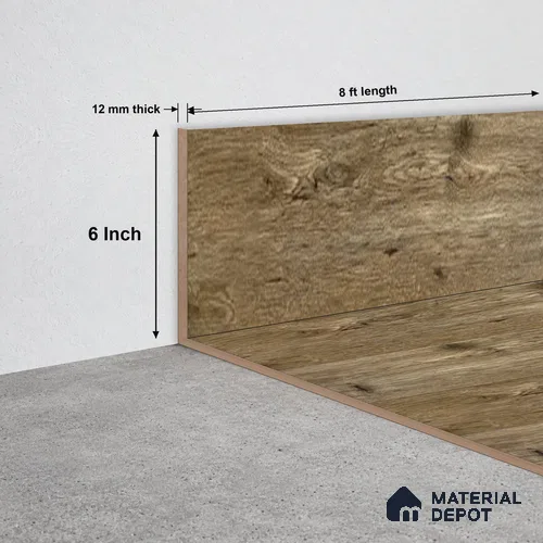 SPC Skirting TF 00403 O |  8 ft x 6 inch  - 12 mm | Compatible for SPC Floor SP 00105