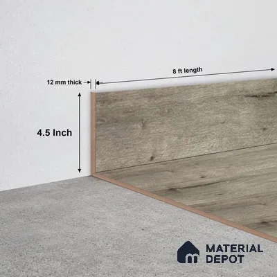 SPC Skirting TF 00412 L |  8 ft x 4.5 inch  - 12 mm | Compatible for SPC Floor SP 00096