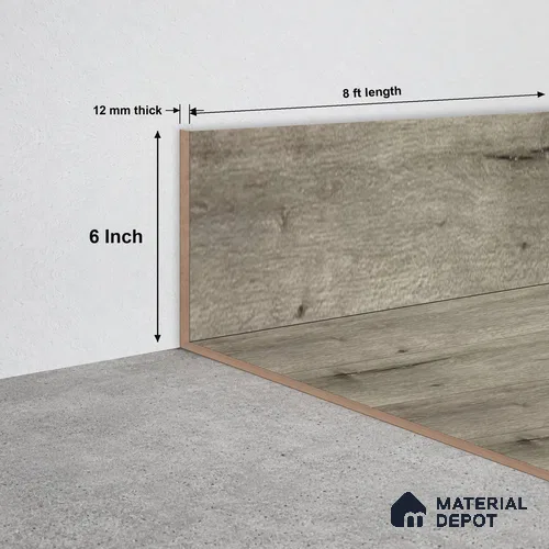 SPC Skirting TF 00412 O | 8 ft x 6 inch - 12 mm | Compatible for SPC Floor SP 00096