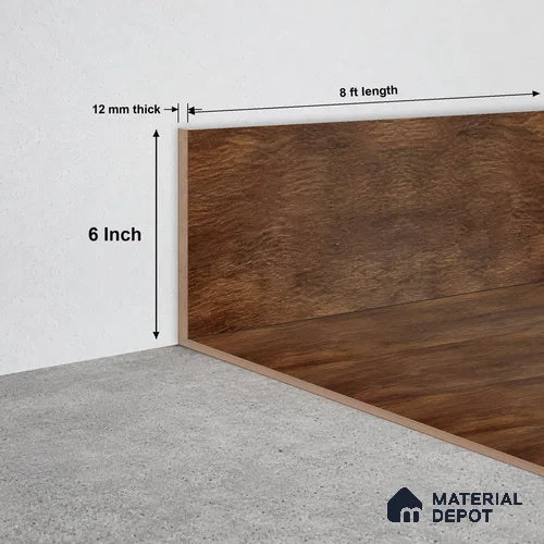 SPC Skirting TF 00415 O |  8 ft x 6 inch  - 12 mm | Compatible for SPC Floor SP 00093