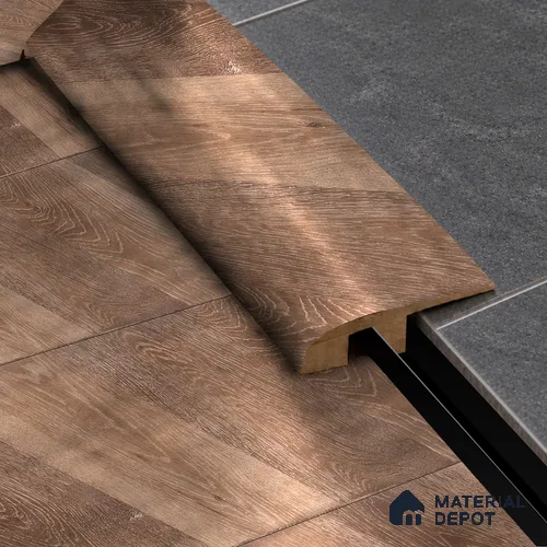 MDF Reducer R Profile Chevron PM 00452 B | 8 ft Length | Compatible for Laminate Wood Floor LF 00302 D