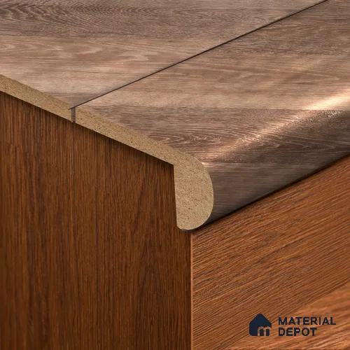 MDF L Profile Chevron PM 00452 C | 8 ft x 1 inch x 1 inch | Compatible for Laminate Wood Floor LF 00302 D | Protective Edge Finish For Stairs & Steps