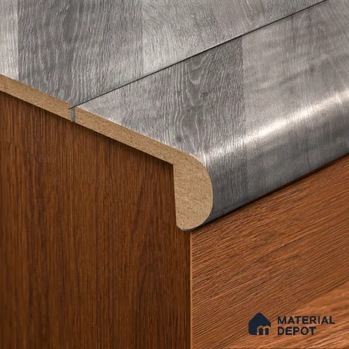 MDF L Nosing Profile TF 00467 AA | 8 ft x 25 x 25 x 12 mm | Compatible for Laminate Wood Floor LF 00302 | Protective Edge Finish For Stairs & Steps