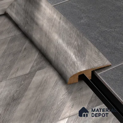 MDF Reducer R Profile  TF 00467 M | 8 ft x 16 mm x 12 mm | Compatible for Laminate Wood Floor LF 00302 | Smooth Slope Between High & Low Floors