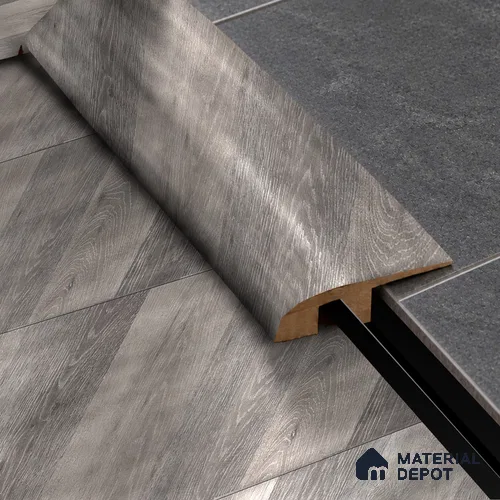 MDF Reducer R Profile TF 00467 P | 8 ft x 25 mm x 12 mm | Compatible for Laminate Wood Floor LF 00302 | Smooth Slope Between High & Low Floors