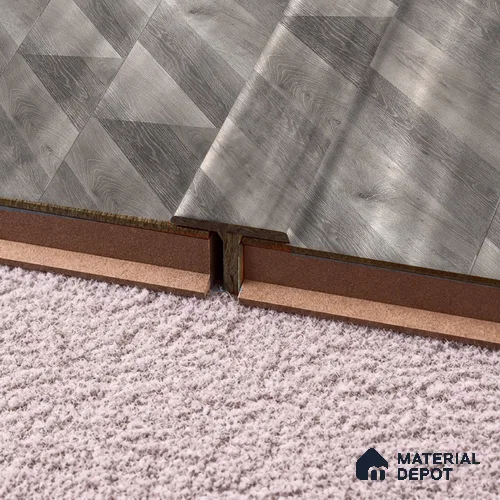 MDF T Profile TF 00467 U | 8 ft x 25 mm x 12 mm | Compatible for Laminate Wood Floor LF 00302 | Seamless Joint Between Two Rooms’ Flooring
