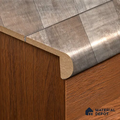 MDF L Nosing Profile TF 00468 AA | 8 ft x 25 x 25 x 12 mm | Compatible for Laminate Wood Floor LF 00302 E | Protective Edge Finish For Stairs & Steps