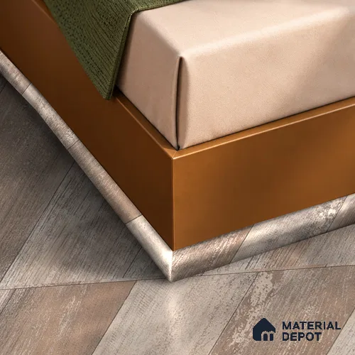MDF Corner Beading Profile  TF 00468 C | 8 ft x 25 mm x 12 mm | Compatible for Laminate Wood Floor LF 00302 E | Neat Finish For Floor & Wall Corners