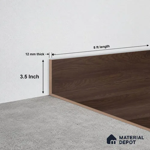 MDF Skirting TF 00453 F | 8 ft x 3.5 Inch | Compatible for Laminate Wood Floor SP 00081