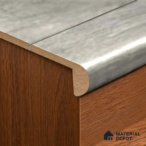 MDF L Nosing Profile TF 00461 AB | 8 ft x 25 x 45 x 12 mm | Compatible for Laminate Wood Floor SP 00088