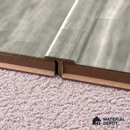 MDF T Profile TF 00461 S | 8 ft x 18 mm x 12 mm | Compatible for Laminate Wood Floor SP 00088