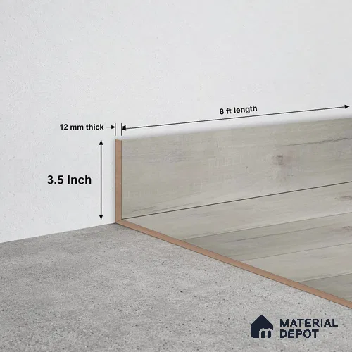 MDF Skirting  TF 00465 F | 8 ft x 3.5 Inch | Compatible for Laminate Wood Floor SP 00091