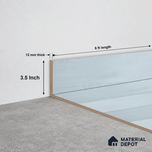 MDF Skirting TF 00591 F | 8 ft x 3.5 Inch | Compatible for Vinyl Floor VF 00142
