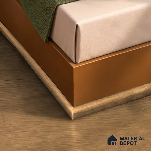 MDF Corner Beading Profile | TF 00651 B | 8 ft x 18 mm - 12 mm | Compatible for Laminate Wood Floor LF 00355 E | Neat Finish For Floor & Wall Corners