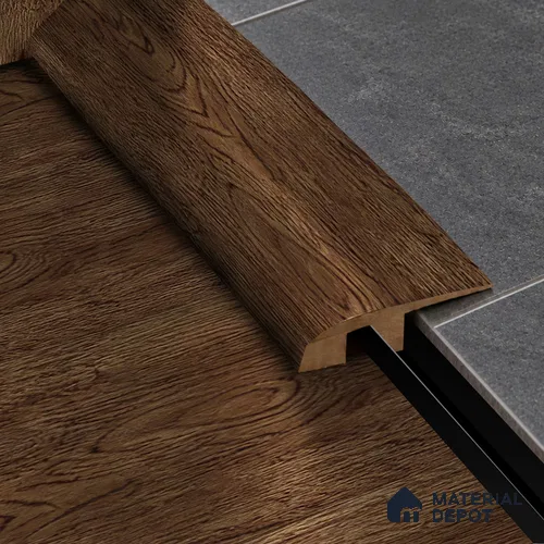 MDF Reducer R Profile Basic TF 00183 H | 8 ft x 12 mm x 12 mm | Compatible for Laminate Wood Floor LF 00318 B | Smooth Slope Between High & Low Floors