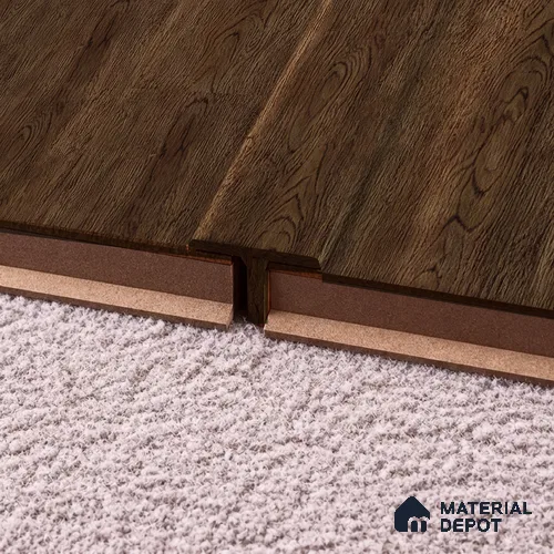MDF T Profile Basic TF 00183 N | 8 ft x 16 mm x 12 mm | Compatible for Laminate Wood Floor LF 00318 B | Seamless Joint Between Two Rooms’ Flooring