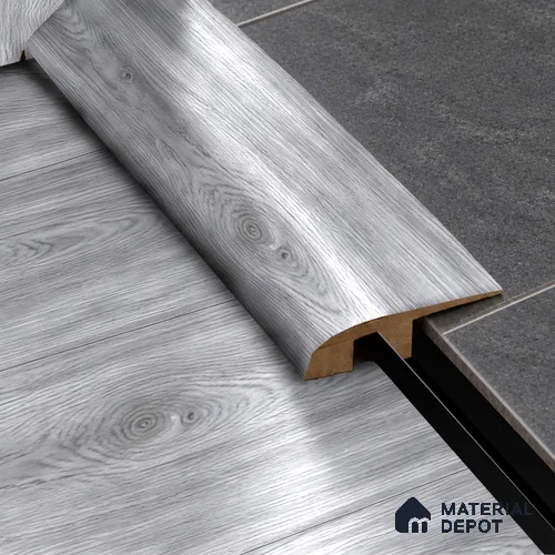 MDF Reducer R Profile Basic TF 00184 L | 8 ft x 25 mm x 12 mm | Compatible for Laminate Wood Floor LF 00318 C | Smooth Slope Between High & Low Floors