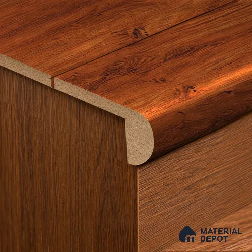 MDF L Nosing Profile Basic TF 00186 X | 8 ft x 25 x 45 x 12 mm | Compatible for Laminate Wood Floor LF 00318 E | Protective Edge Finish For Stairs & Steps
