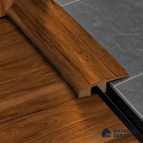 MDF Reducer R Profile Basic TF 00182 L | 8 ft x 25 mm x 12 mm | Compatible for Laminate Wood Floor LF 00318 | Smooth Slope Between High & Low Floors