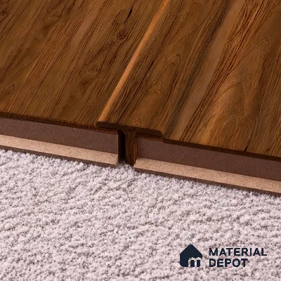 MDF T Profile Basic TF 00182 P | 8 ft x 23 mm x 12 mm | Compatible for Laminate Wood Floor LF 00318 | Seamless Joint Between Two Rooms’ Flooring