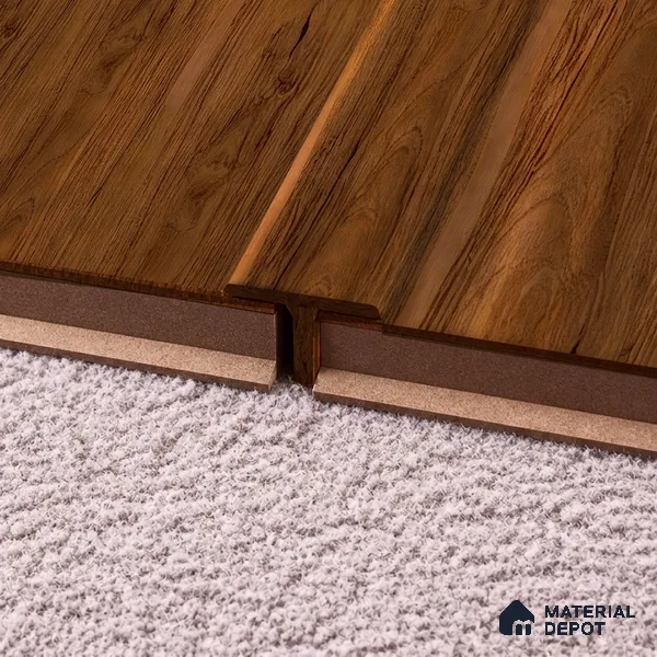 MDF T Profile Basic TF 00182 P | 8 ft x 23 mm x 12 mm | Compatible for Laminate Wood Floor LF 00318 | Seamless Joint Between Two Rooms’ Flooring