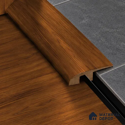 MDF Reducer R Profile Basic TF 00190 J | 8 ft x 18 mm x 12 mm | Compatible for Laminate Wood Floor LF 00319 C | Smooth Slope Between High & Low Floors