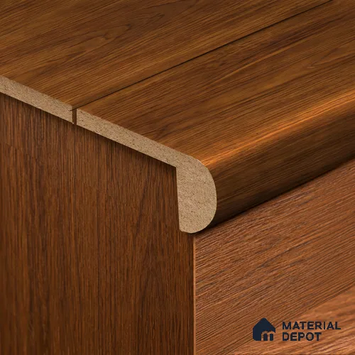 MDF L Nosing Profile Basic TF 00190 W | 8 ft x 25 x 25 x 12 mm | Compatible for Laminate Wood Floor LF 00319 C | Protective Edge Finish For Stairs & Steps