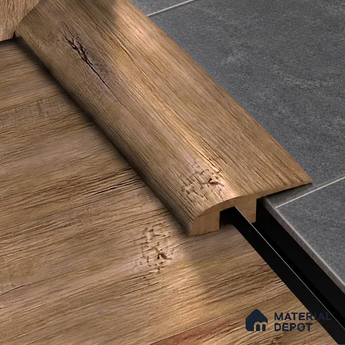 MDF Reducer R Profile Basic TF 00191 I | 8 ft x 16 mm x 12 mm | Compatible for Laminate Wood Floor LF 00319 D | Smooth Slope Between High & Low Floors