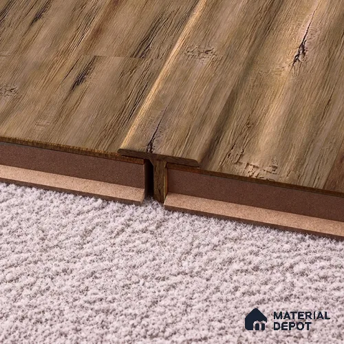 MDF T Profile Basic TF 00191 O | 8 ft x 18 mm x 12 mm | Compatible for Laminate Wood Floor LF 00319 D | Seamless Joint Between Two Rooms’ Flooring