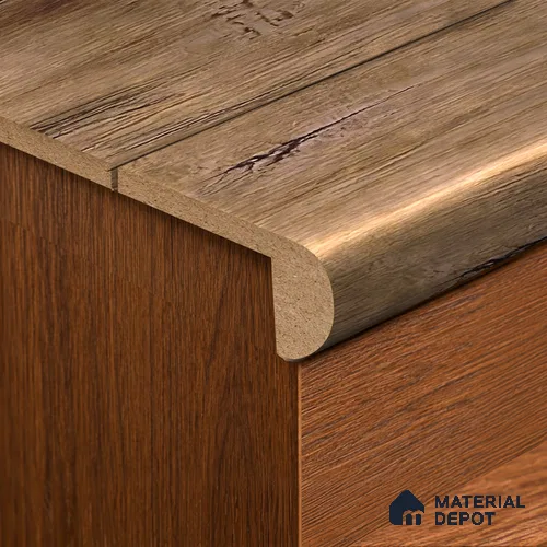 MDF L Nosing Profile Basic TF 00191 X | 8 ft x 25 x 45 x 12 mm | Compatible for Laminate Wood Floor LF 00319 D | Protective Edge Finish For Stairs & Steps