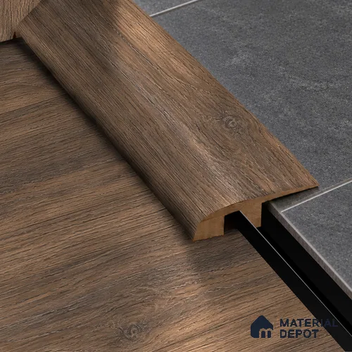 MDF Reducer R Profile Basic TF 00192 I | 8 ft x 16 mm x 12 mm | Compatible for Laminate Wood Floor LF 00319 E | Smooth Slope Between High & Low Floors