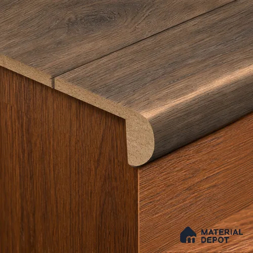 MDF L Nosing Profile Basic TF 00192 X | 8 ft x 25 x 45 x 12 mm | Compatible for Laminate Wood Floor LF 00319 E | Protective Edge Finish For Stairs & Steps