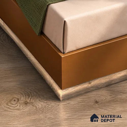 MDF Corner Beading Profile Basic TF 00188 | 8 ft x 12 mm x 12 mm | Compatible for Laminate Wood Floor LF 00319 | Neat Finish For Floor & Wall Corners